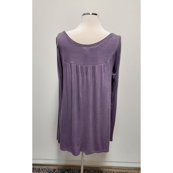 Free People We The Free Womens Purple Love Valley Ribbed Long Sleeve Top Size S - Picture 5 of 8
